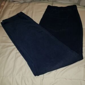 Women's Karen Scott Comfort Pull-On Pants Dark Navy Corduroy Size Petite XL